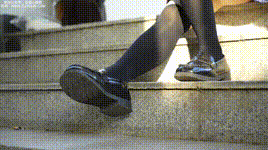 【足愉心】 NO.019 果酱（搭配：JK制服、小皮鞋、黑色丝袜、肉色打底裤）-横板